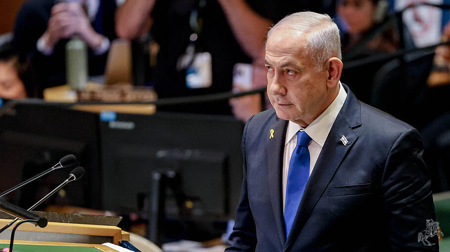 Benjamin Netanjahu hier vor der UN-Generalsversammlung.