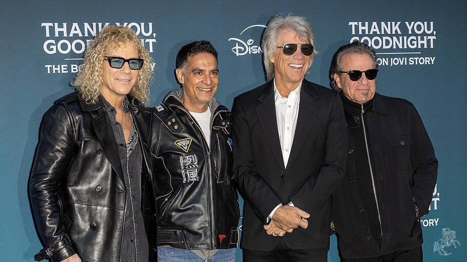 Die Mitglieder von Bon Jovi 2024 bei der Premiere des Films "The Bon Jovi Story"