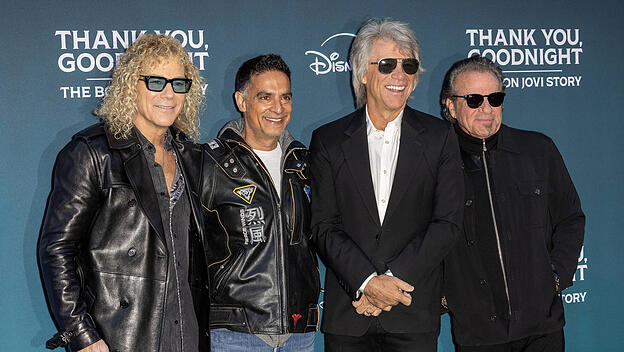 Die Mitglieder von Bon Jovi 2024 bei der Premiere des Films "The Bon Jovi Story"