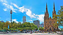 Kathedrale von Sydney vor Skyline