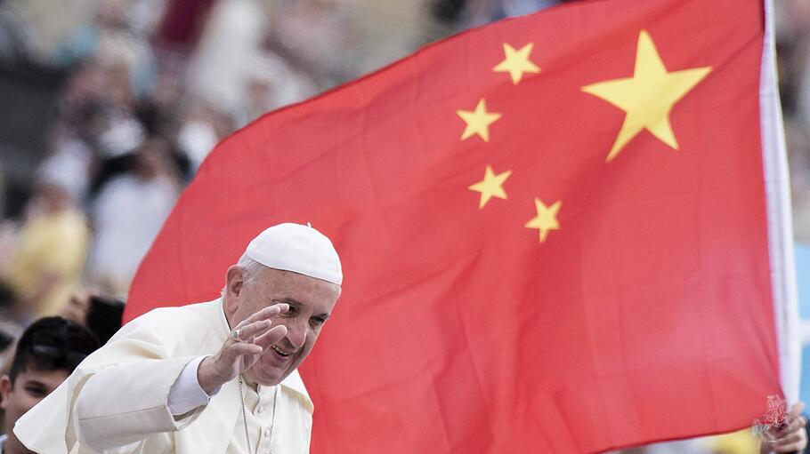 Papst Franziskus Chinaflagge