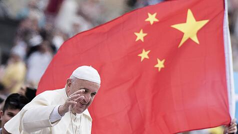 Papst Franziskus Chinaflagge