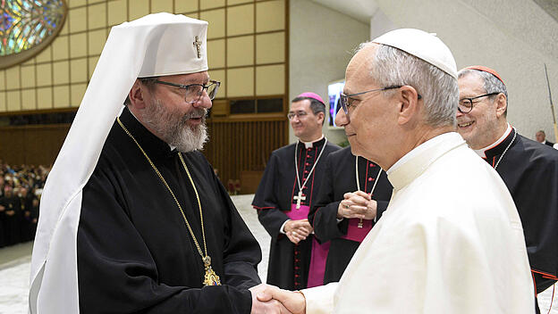 Papst Leo und der Kiewer Großerzbischof Swjatoslaw Schewtschuk