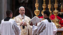 Papst Leo bei seiner Predigt am Weihnachtsmorgen im Petersdom