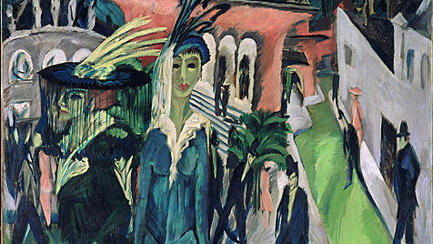 Ernst Ludwig Kirchner. &bdquo;Potsdamer Platz&ldquo;, 1914. &Ouml;l auf Leinwand, 200 x 150 cm. Berlin, Neue Nationalgalerie.