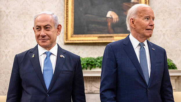 Israels Premierminister Benjamin Netanjahu zu Besuch bei Joe Biden im Weißen Haus