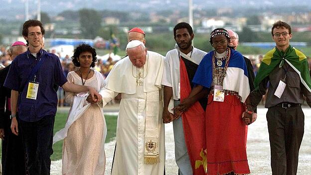 Weltjugendtag - Papst mit Jugendlichen