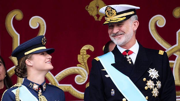 Prinzessin Leonor und König Felipe