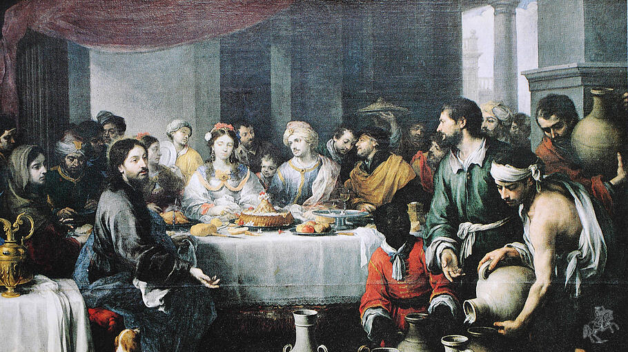 Die Hochzeit zu Kana, Gemälde von Bartolome Esteban Murillo (1618-1682)