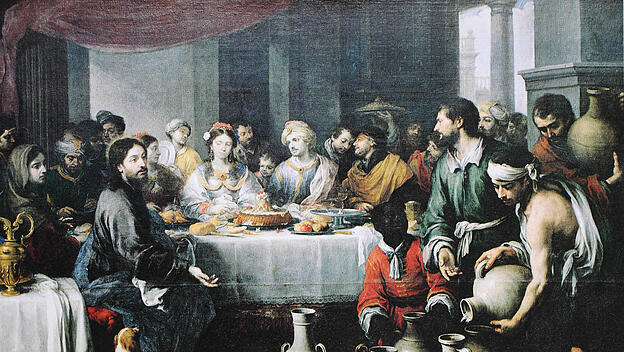 Die Hochzeit zu Kana, Gemälde von Bartolome Esteban Murillo (1618-1682)