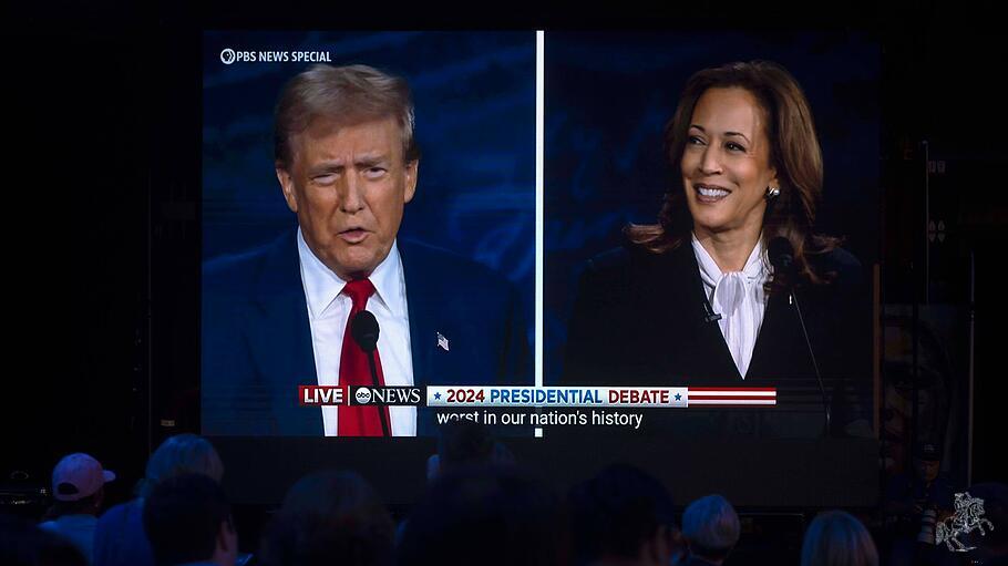 Donald Trump und Kamala Harris beim TV-Duell