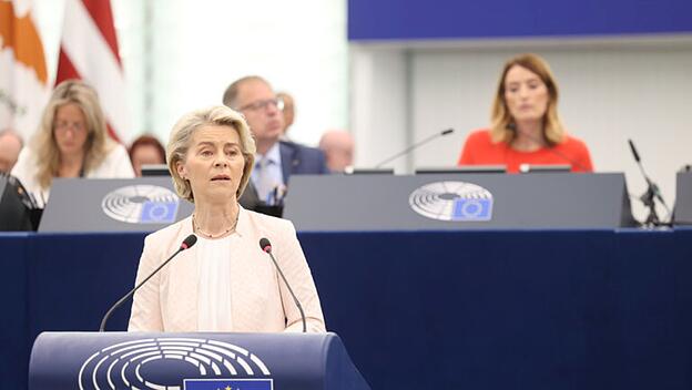 Ursula von der Leyen bei ihrer Rede im Europäischen Parlament