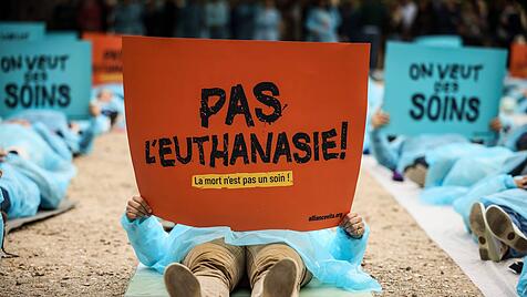 Demonstration gegen Euthanasie