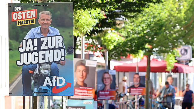 Wahlplakate in Sömmerda, 24.08.2024