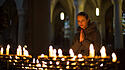 Young woman praying in a church Young woman praying in a church PUBLICATIONxINxGERxSUIxAUTxONLY Copyright: xViktorxCapx