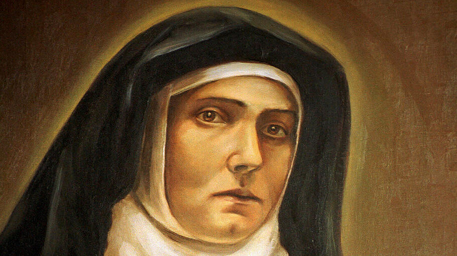 Porträt von Edith Stein in der Maximilian-Kolbe-Kirche