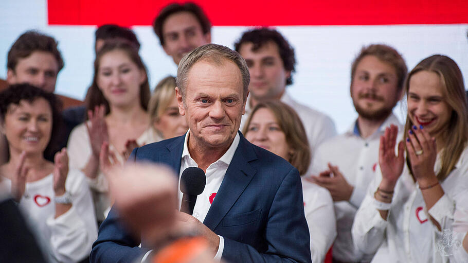 Donald Tusk am Wahlabend