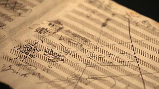 Eine Partitur von Beethoven