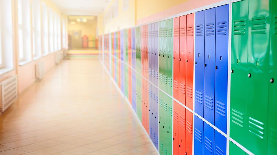 Colorful metal lockers
