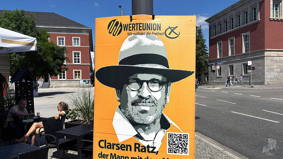 Wahlplakat der Werteunion in Thüringen