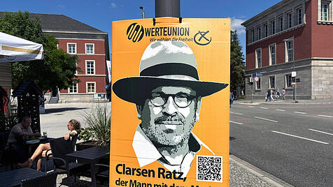 Wahlplakat der Werteunion in Thüringen