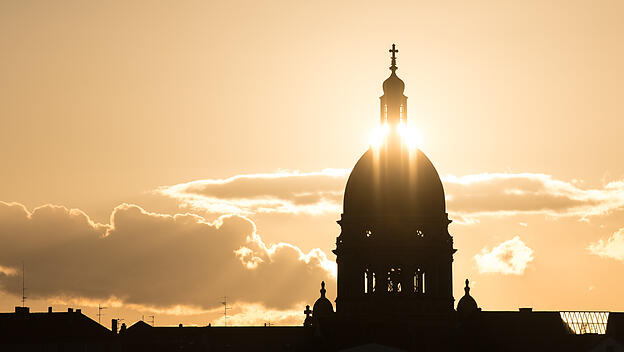 Sonnenuntergang in Mainz