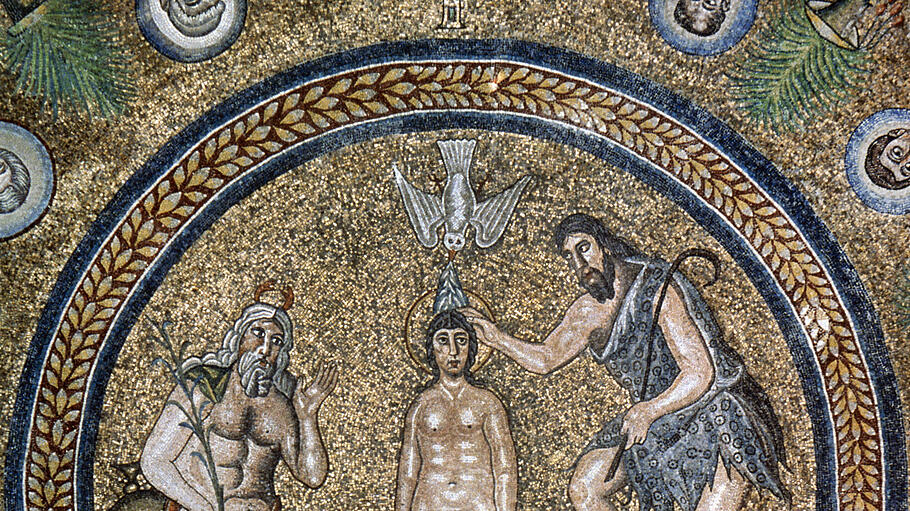 Mosaik Taufe Jesu - Ravenna