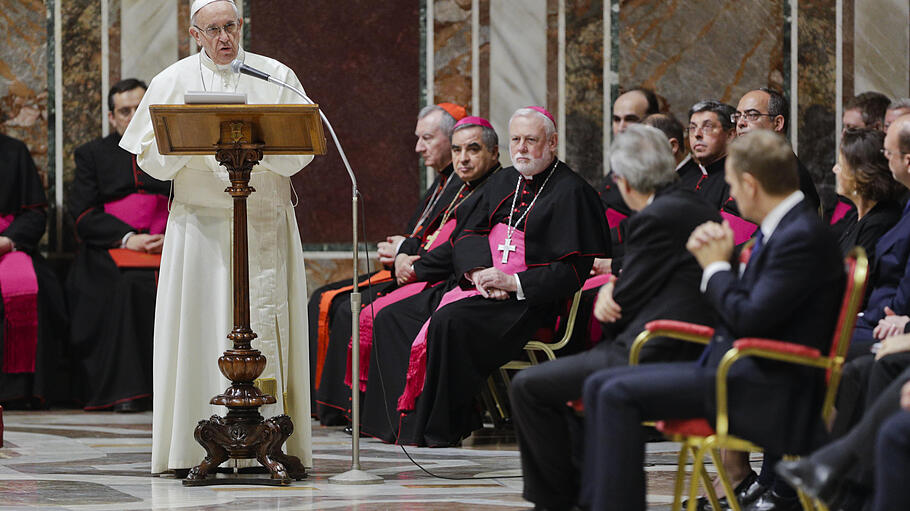 Papst Franziskus empfängt die EU-Staats und Regierungschefs