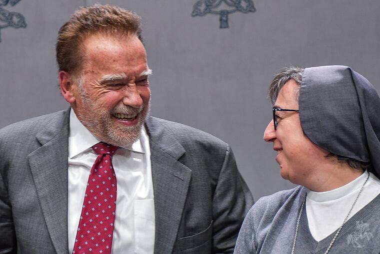 Arnold Schwarzenegger und Schwester Alessandra Smerilli