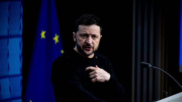 Der ukrainische Präsident Wolodymyr Selenskyj in Brüssel