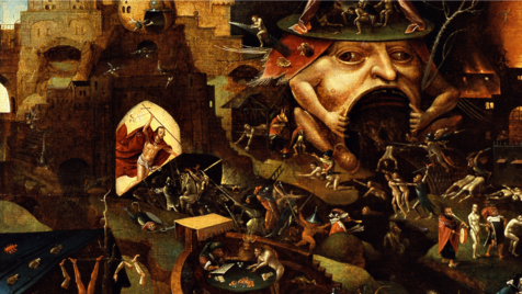 Die Höllenfahrt Jesu, gemalt von einem Schüler von Hieronymus Bosch.