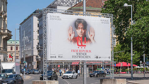 Werbeplakat der Freien Republik Wiener Festwochen