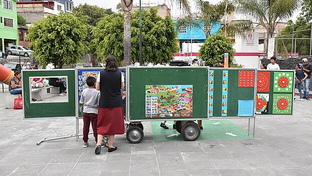 Mobile Schule im Süden von Mexiko-Stadt