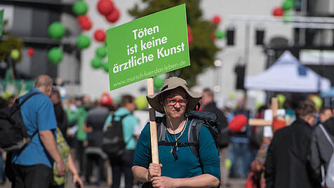 Demonstration von Abtreibungsgegnern beim Marsch für das Leben