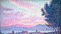 Paul Signac, Saint-Tropez, Sonnenuntergang im Kiefernwald. 1896 Öl auf Leinwand, 65 x 81 cm, L’Annonciade, musée d’art moderne de Saint-Tropez.