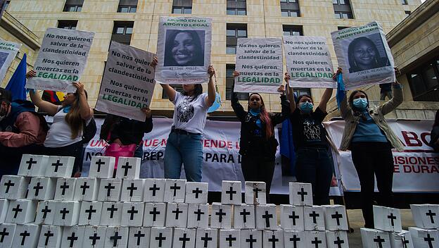 Demonstrationen gegen Abtreibung in Kolumbien
