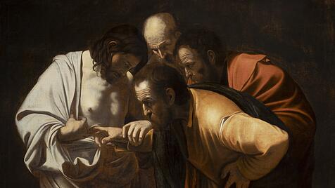 Caravaggios Gemälde "Der ungläubige Thomas" (1601–1602)
