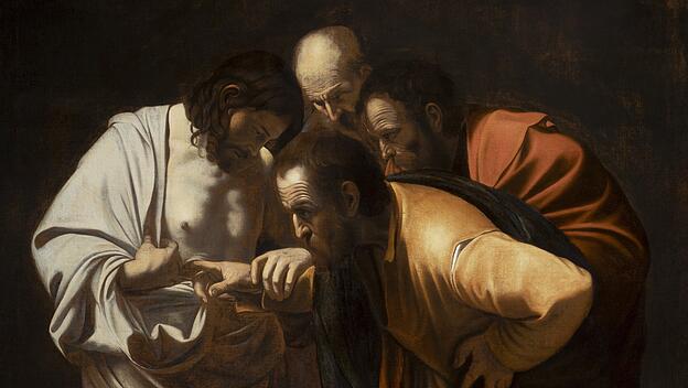 Caravaggios Gemälde "Der ungläubige Thomas" (1601–1602)