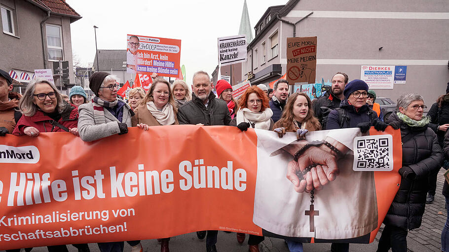 Demo Hamm gegen ein Abtreibungsverbot