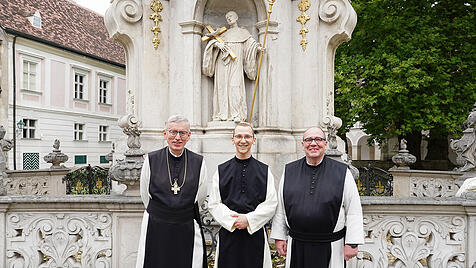 Abt Maximilian Heim, Frater Christoph Seemann, Prior Simeon Wester