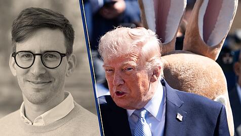 Redakteur Sebastian Ostritsch, Donald Trump, Osterhase
