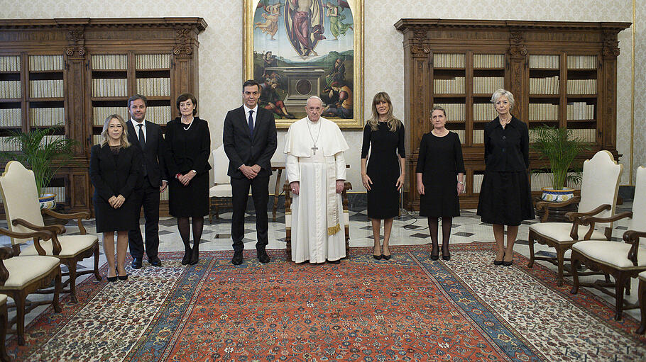 Pedro Sanchez bei Papst Franziskus