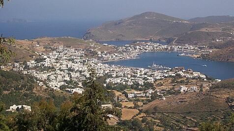 Aussicht auf den Hafen von Patmos