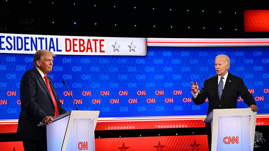 Donald Trump und Joe Biden bei ihrem TV-Duell vergangene Woche