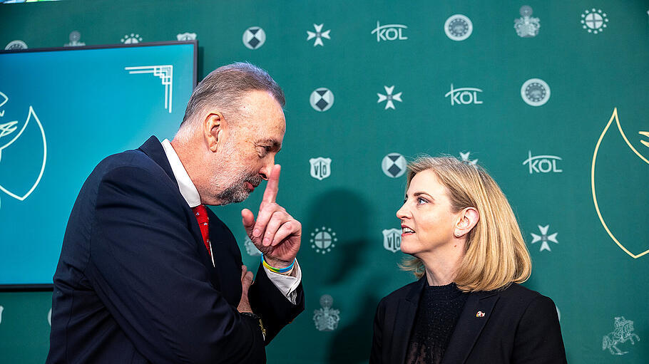 Karl von Habsburg mit der österreichischen Außenministerin Beate Meinl-Reisinger