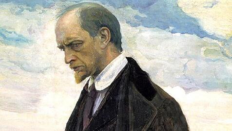Iwan Iljin, Ausschnitt eines Gemäldes von Michail Nesterow (1921)