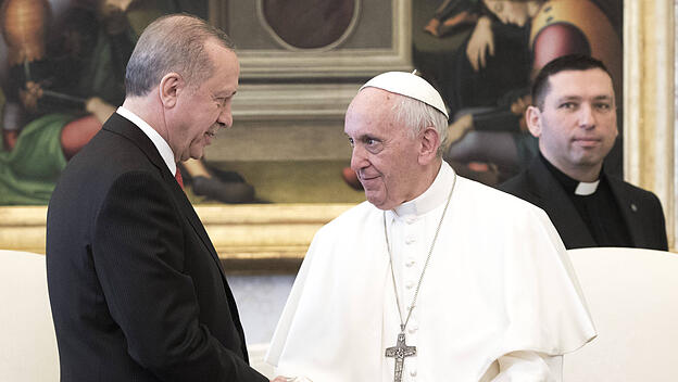 Papst Franziskus und der türkische Präsident Erdoğan
