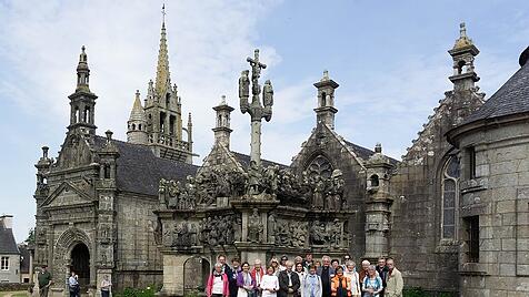 Bretonische Pfarrkirche in Guimiliau im Finist&egrave;re