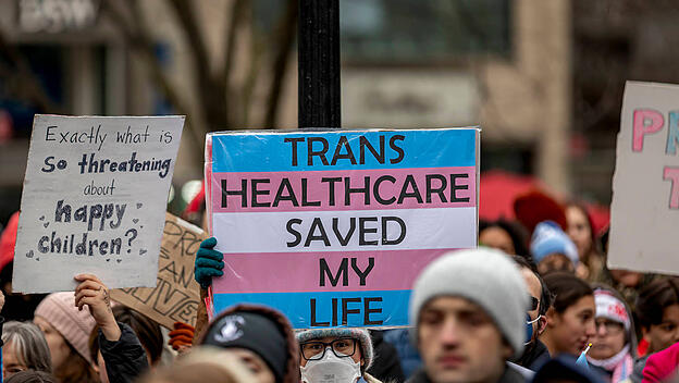 Transaktivisten demonstrieren in New York, USA