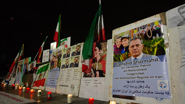 Protest gegen die Exekution Jamshid Sharmahds